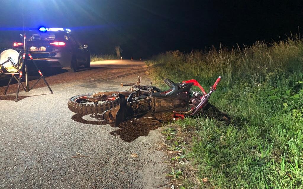 Poważny wypadek motocyklisty Poważny wypadek motocyklisty