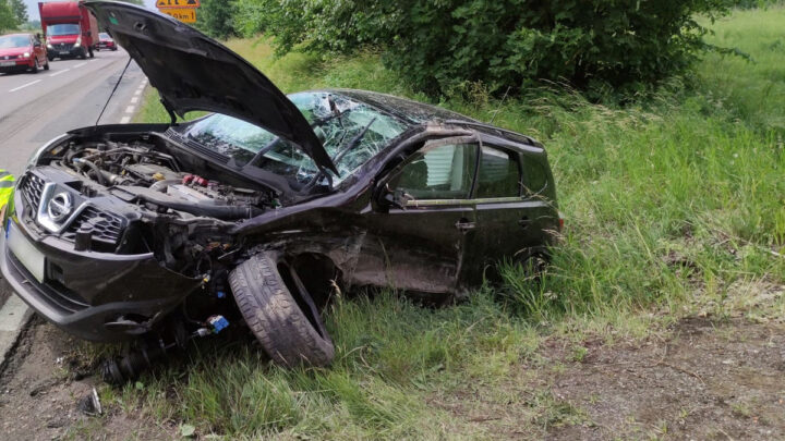 Wypadek niedaleko przytuł