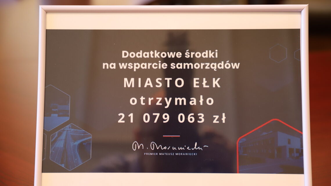 Ponad 21 mln dla Ełku Ponad 21 mln dla Ełku